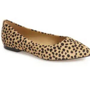 Trotters Estee Woven Flat - DARK TAN CHEETAH CALF HAIR